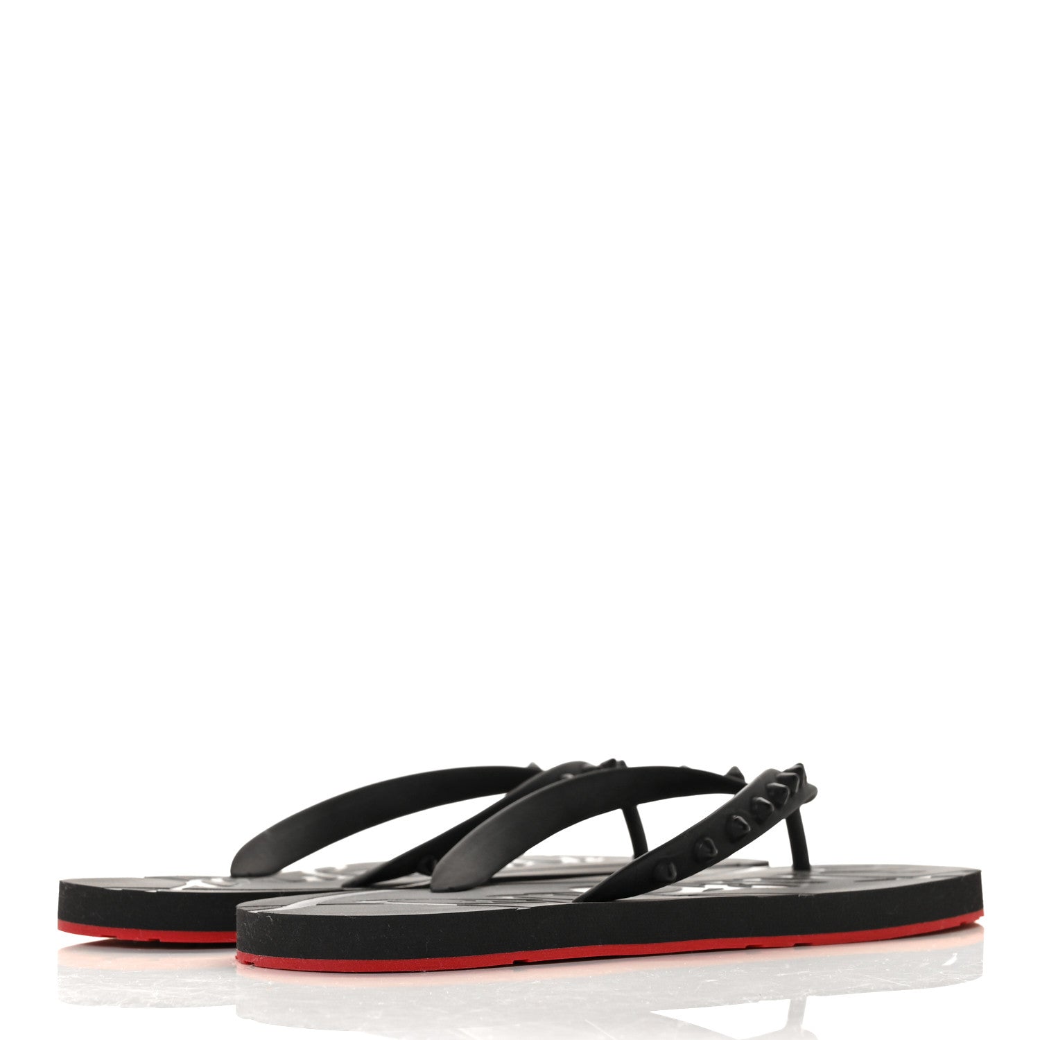 Christian Louboutin Rubber Spike Loubi Donna Flip Flop 40 Black 4 of 6