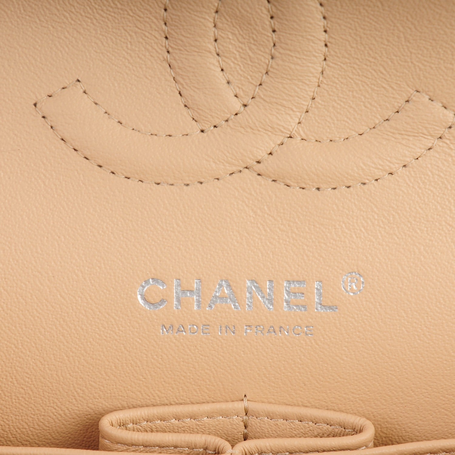 Chanel Caviar Quilted Medium Double Flap Beige Clair 7 of 8