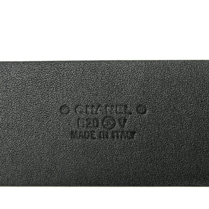 Chanel Calfskin Crystal Metal Quilted CC Belt 85 34 Black 3 of 7