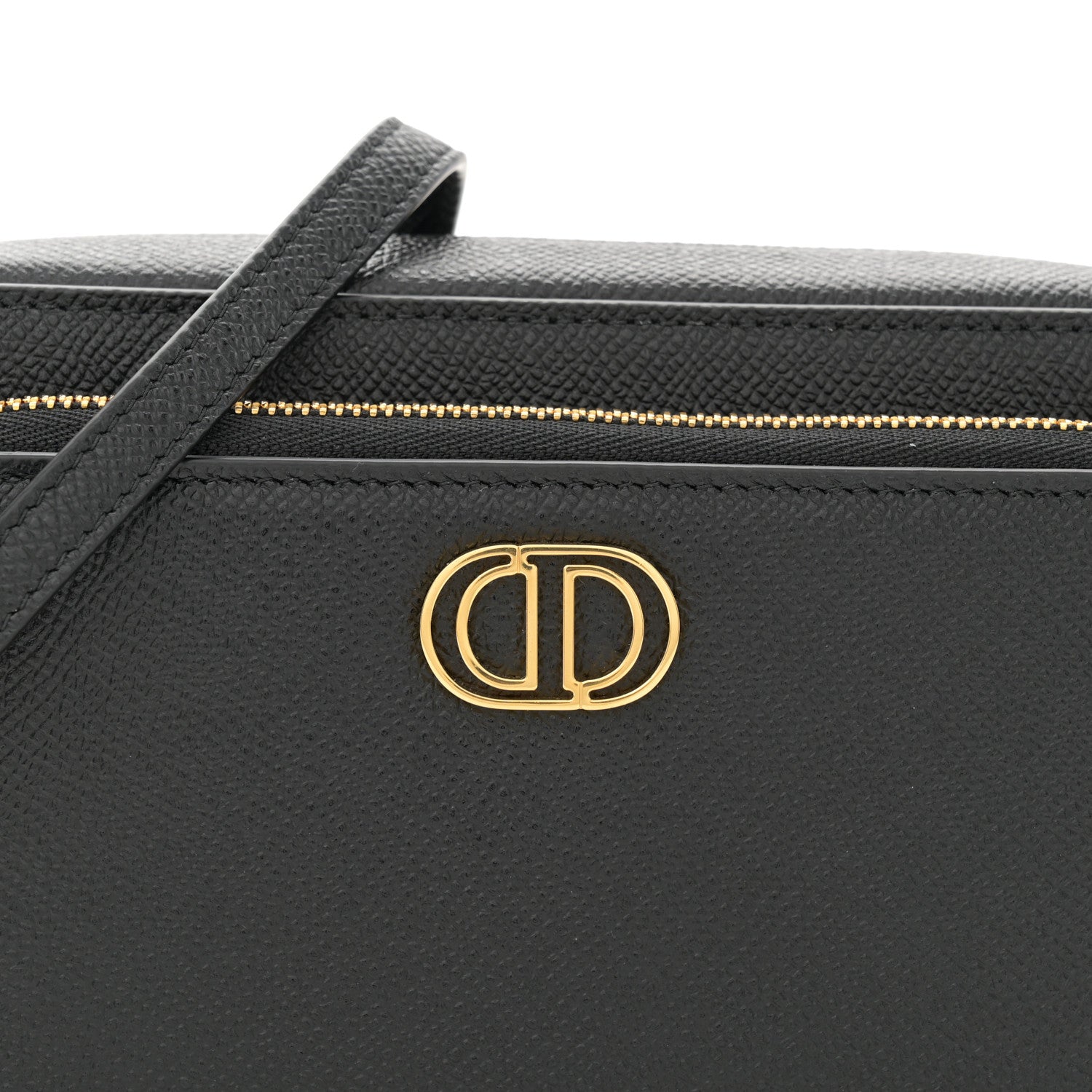 Christian Dior Grained Calfskin Caro Double Pouch Black 9 of 11