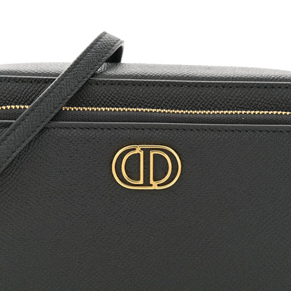Christian Dior Grained Calfskin Caro Double Pouch Black 9 of 11