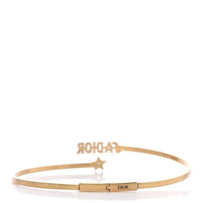 Christian Dior Metal J'Adior Logo Choker Necklace Antique Gold 3 of 6