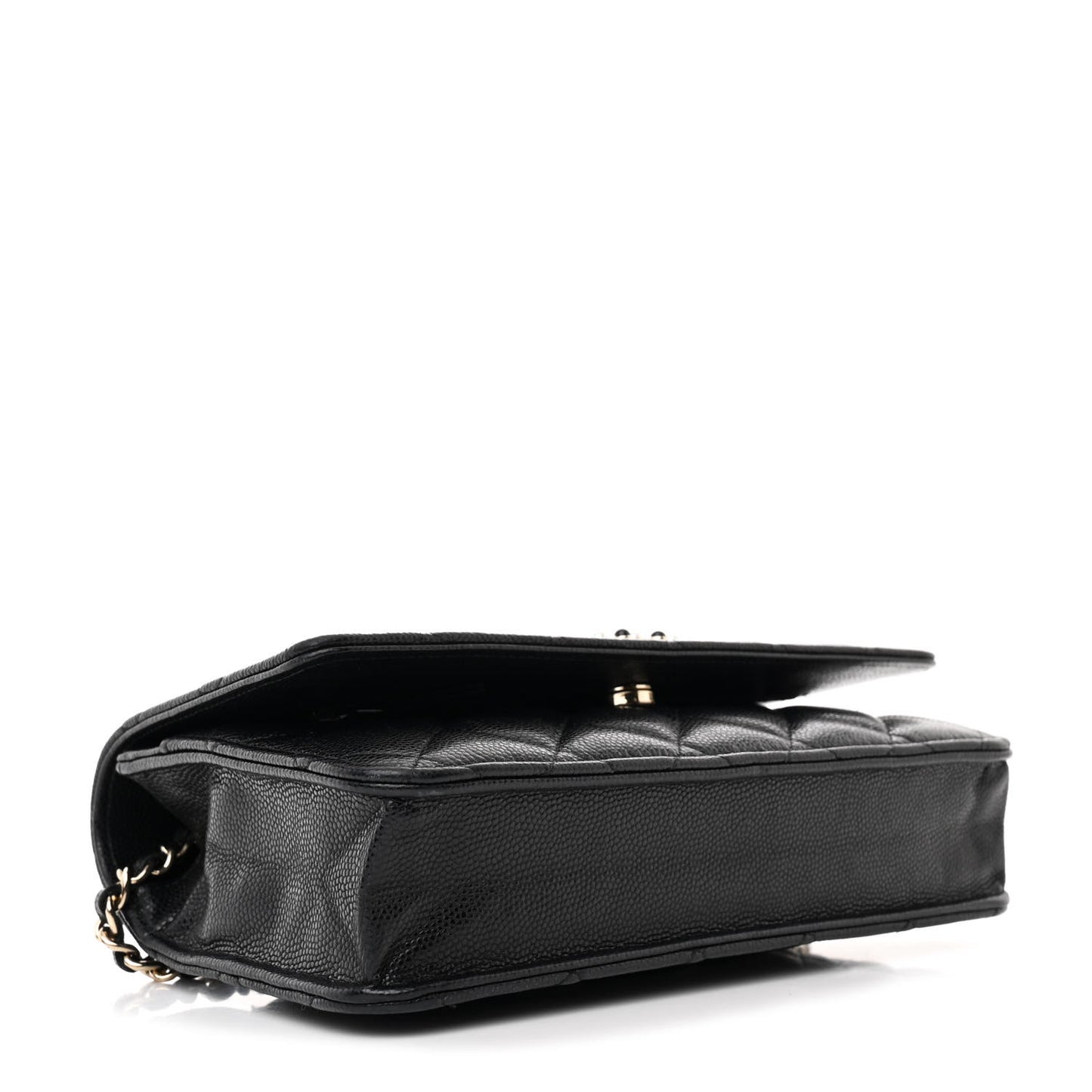 Caviar Quilted Coco Candy Wallet On Chain WOC Black