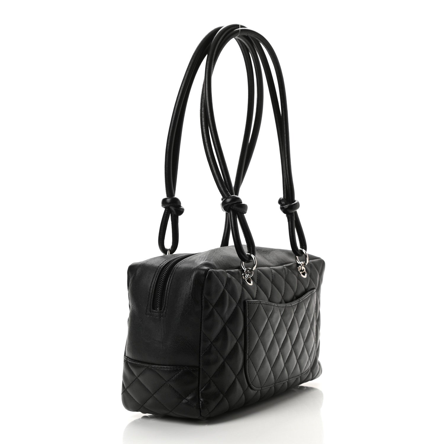 Chanel Calfskin Quilted Large Cambon Bowler Black 3 of 10