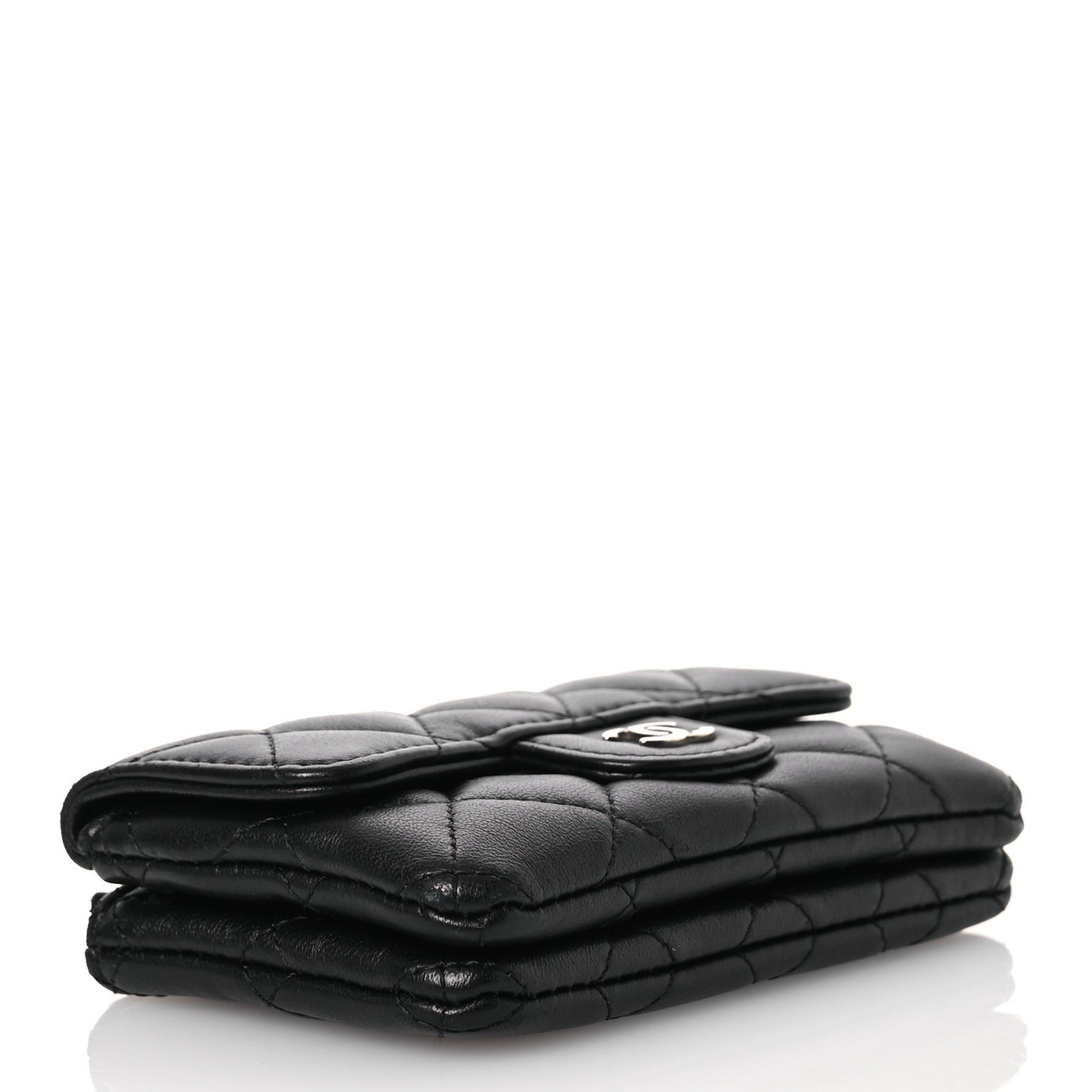 Lambskin Quilted Coin Purse Black