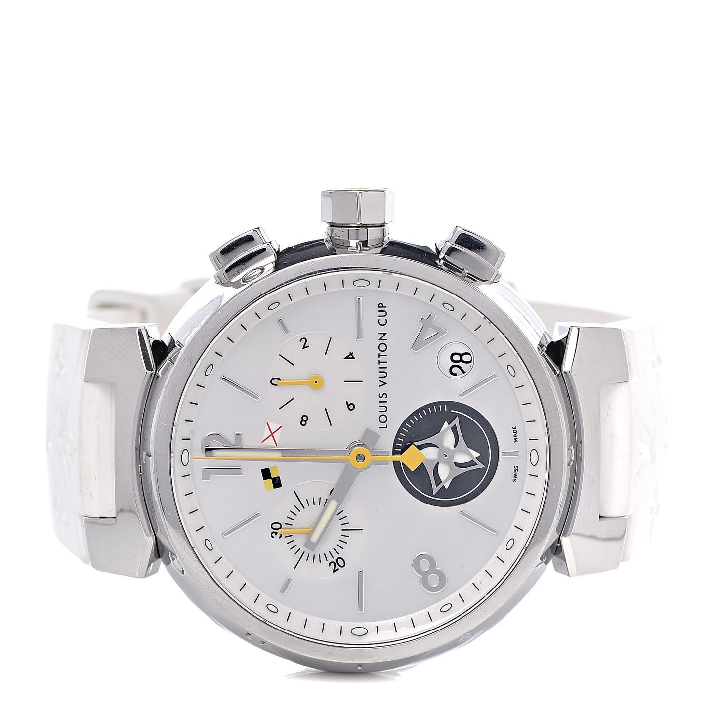 Stainless Steel Rubber Mother of Pearl 39mm Tambour Lovely Cup Quartz Watch