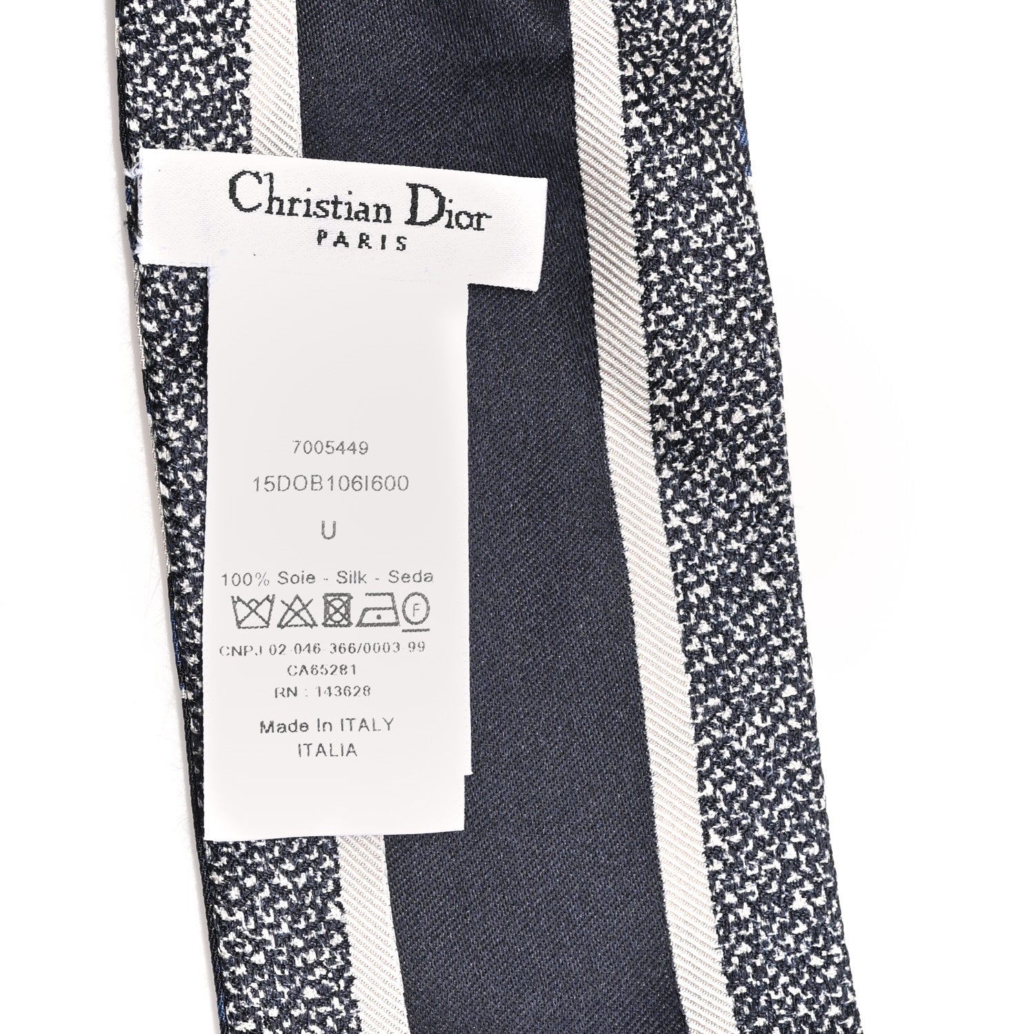Christian Dior Silk Oblique Mitzah Scarf Blue 3 of 3