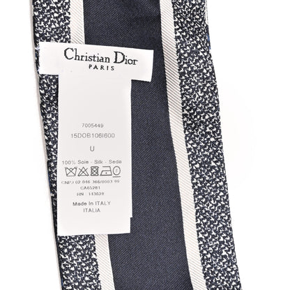 Christian Dior Silk Oblique Mitzah Scarf Blue 3 of 3