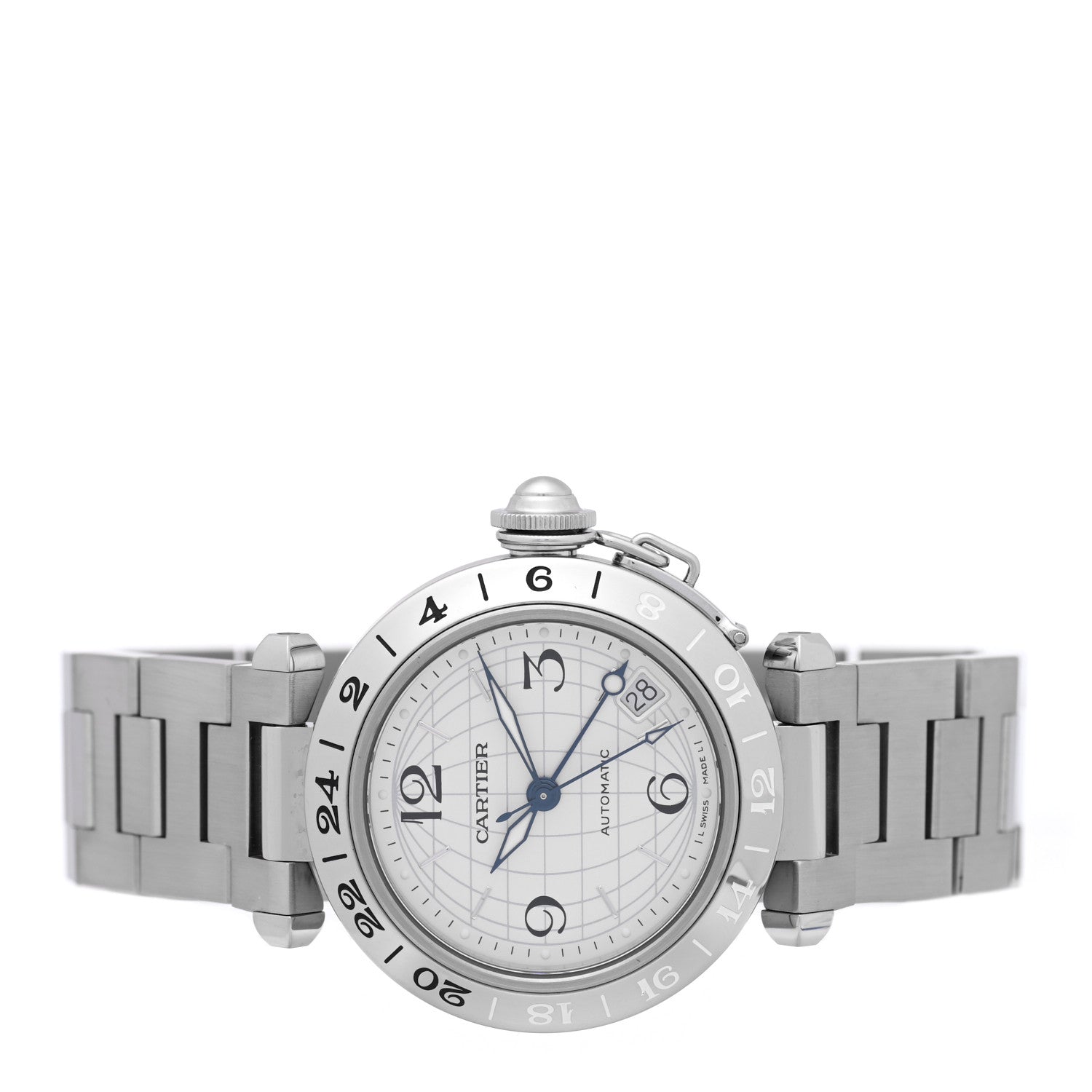 Cartier Stainless Steel 35mm Pasha GMT Automatic Watch 2 of 4
