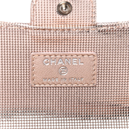 Chanel Metallic Calfskin Quilted Pixel Effect Large Flap Wallet Pink 6 of 13