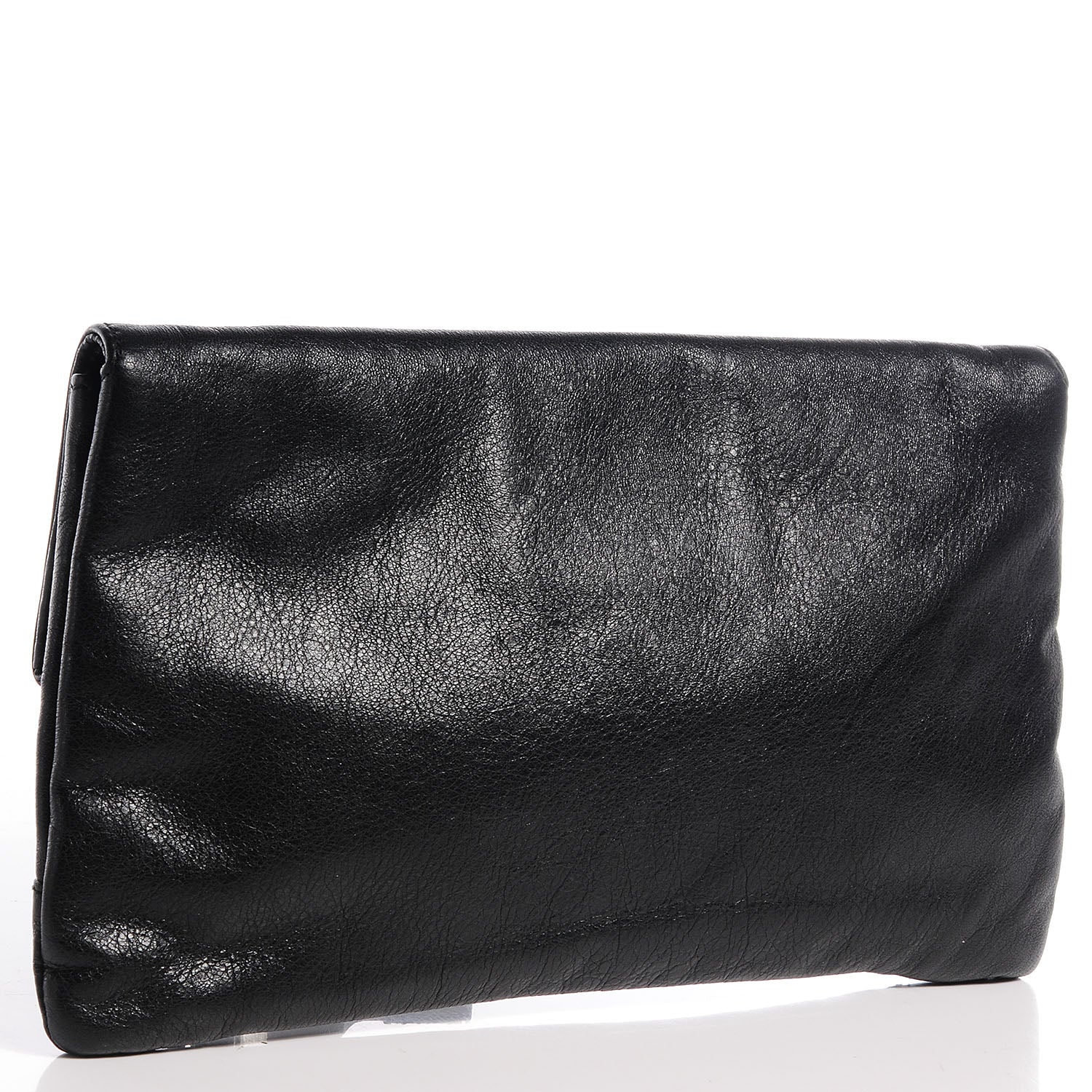 Balenciaga Agneau Giant 12 Rose Gold Hardware Envelope Clutch Black 3 of 13