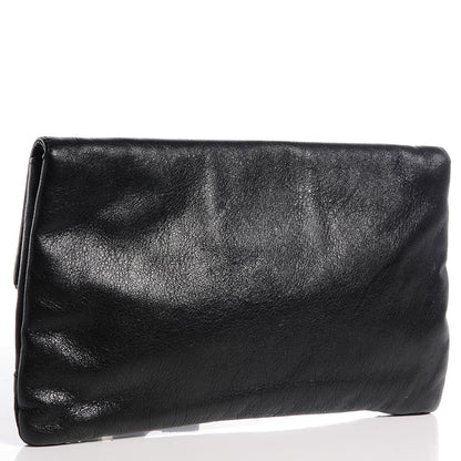 Balenciaga Agneau Giant 12 Rose Gold Hardware Envelope Clutch Black 3 of 13