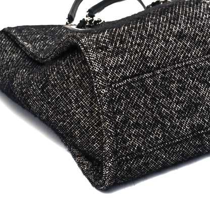 Chanel Mixed Fibers Calfskin Small Deauville Tote Black 9 of 10