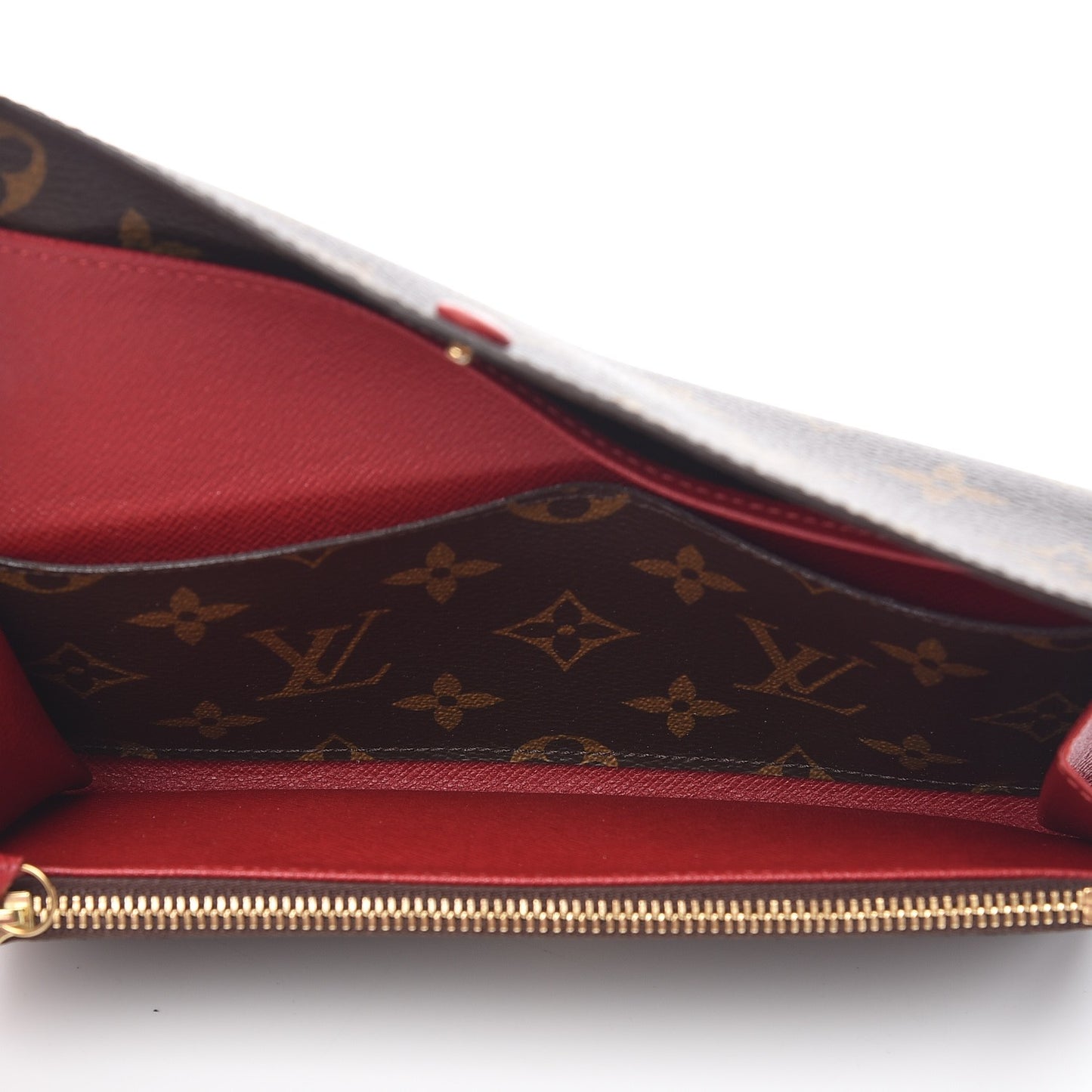 Monogram Emilie Wallet Red