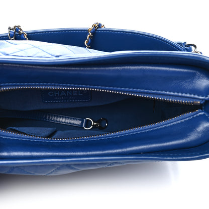 Chanel Aged Smooth Calfskin Quilted Medium Gabrielle Logo Hobo Blue 4 of 8