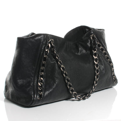 Chanel Leather Luxe Ligne Modern Chain Tote Black 3 of 7