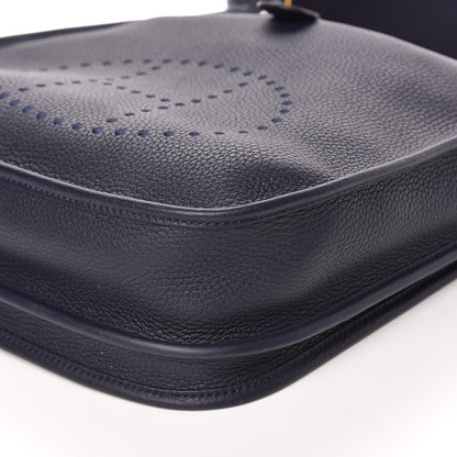 Hermes Taurillon Clemence Evelyne III PM Bleu Nuit 9 of 10