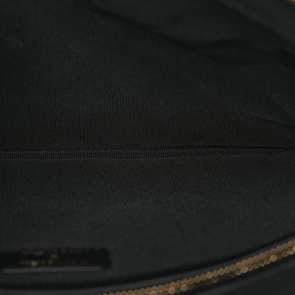 Chanel Tweed Quilted Medium Cosmetic Pouch Black Ecru White 5 of 8