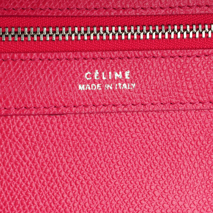 Celine Grained Calfskin Small Horizontal Cabas Phantom Fuchsia 6 of 8