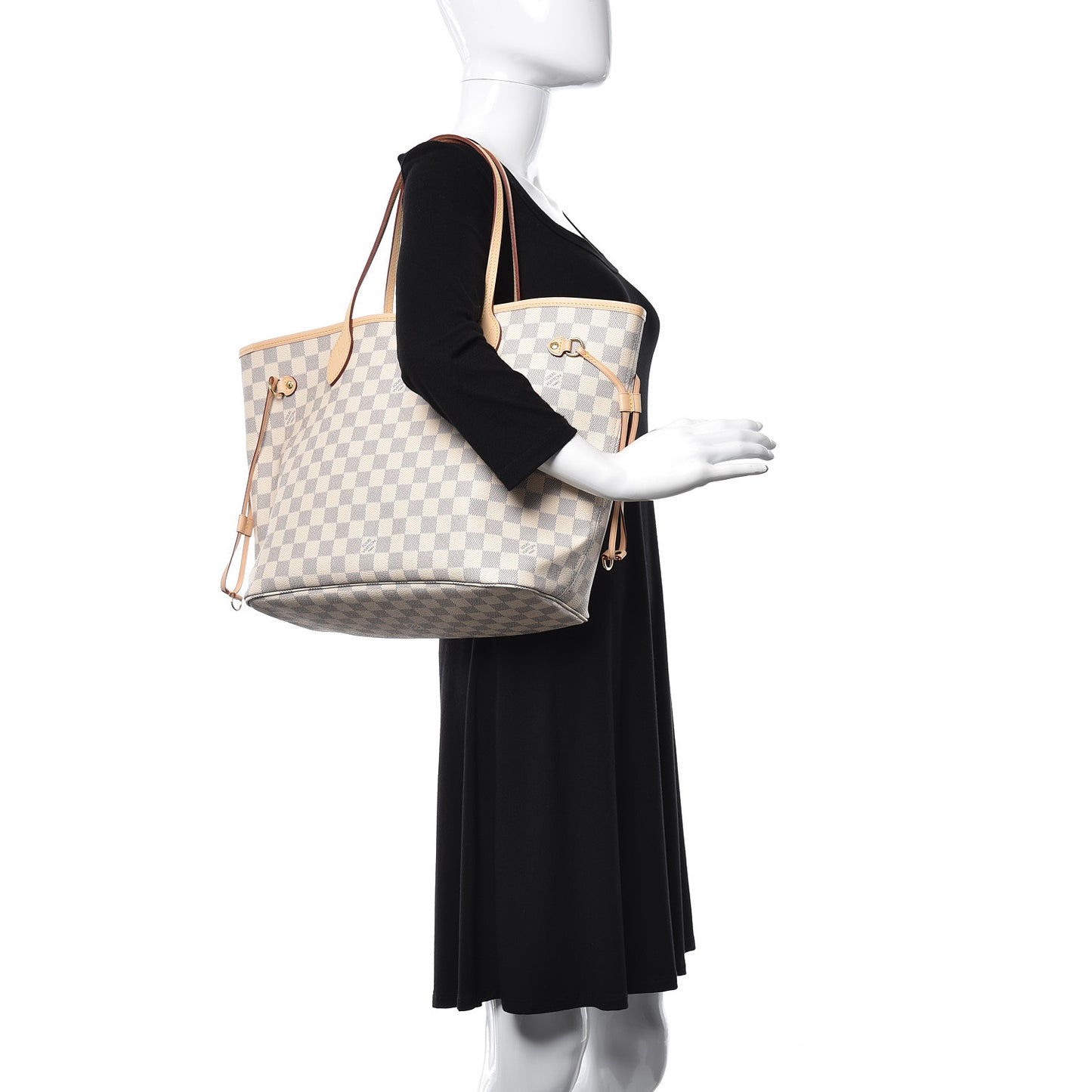 Damier Azur Neo Neverfull MM Rose Ballerine