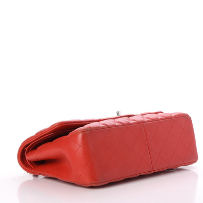 Chanel Lambskin Quilted Jumbo Double Flap Red 6 of 13