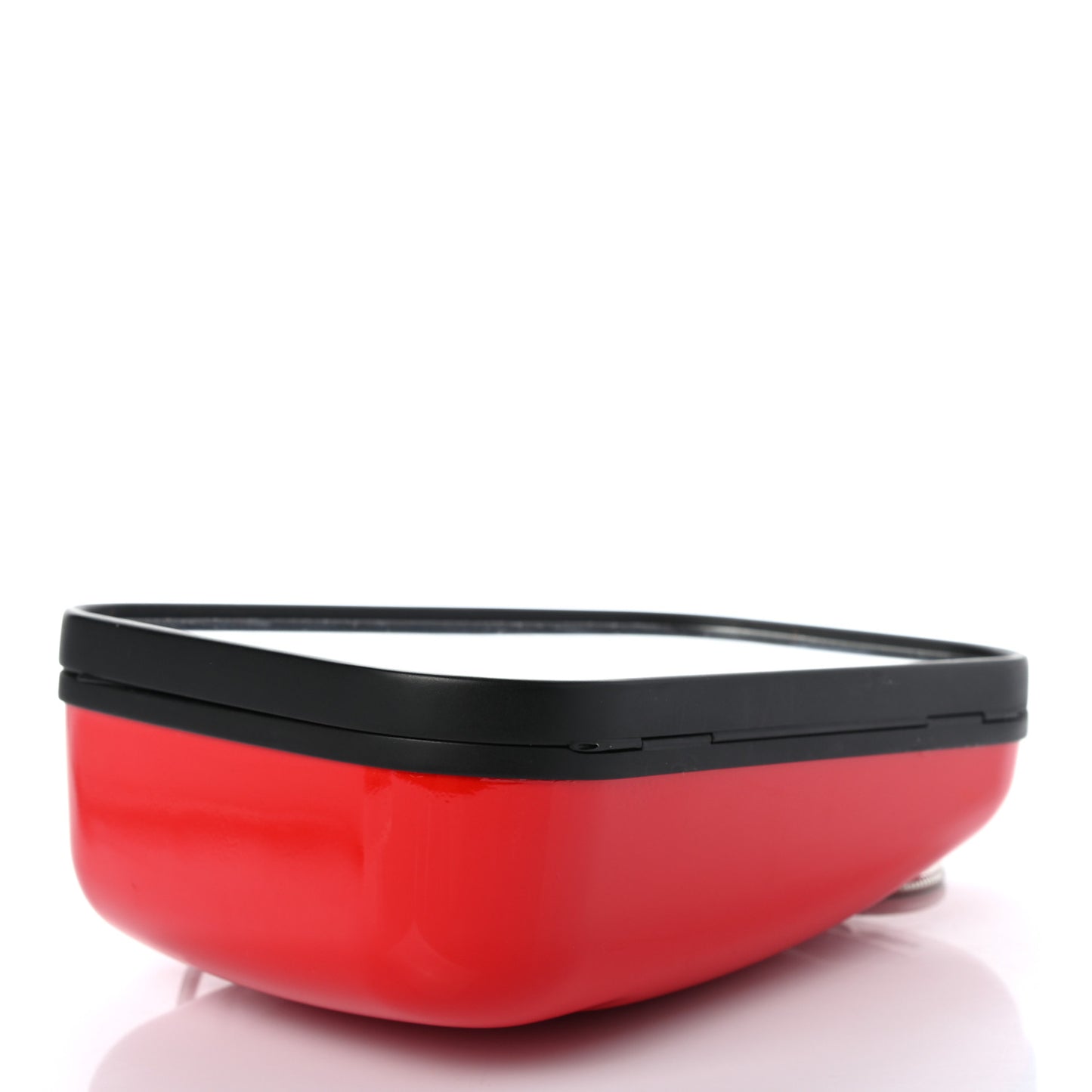 Metal Rear-View Mirror Case Red Hardware