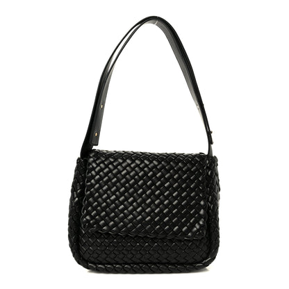 Bottega Veneta Nappa Intrecciato Small Cobble Messenger Bag Black 1 of 12