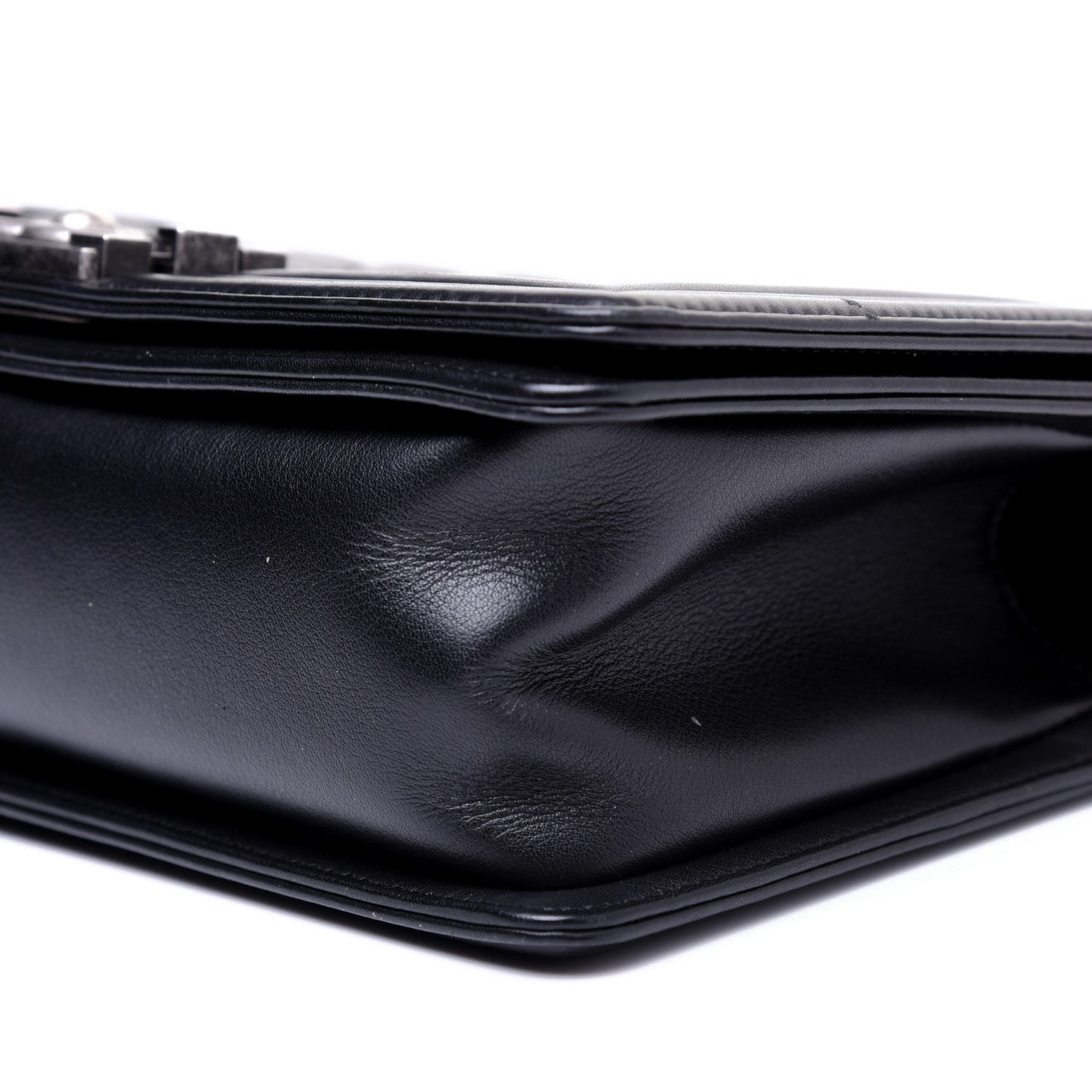 Calfskin Quilted Medium Boy Flap Black
