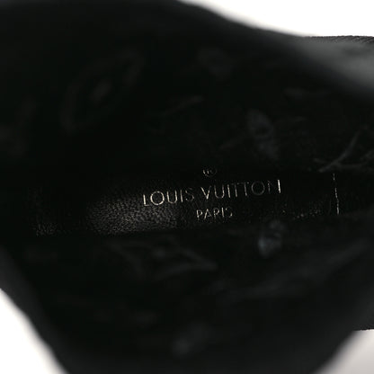 Louis Vuitton Monogram Stretch Fabric Silhouette Ankle Boots 37 Black 8 of 10