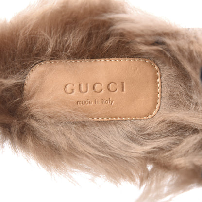 Gucci Velvet Fur Womens Princetown Slippers 36 Black 7 of 8