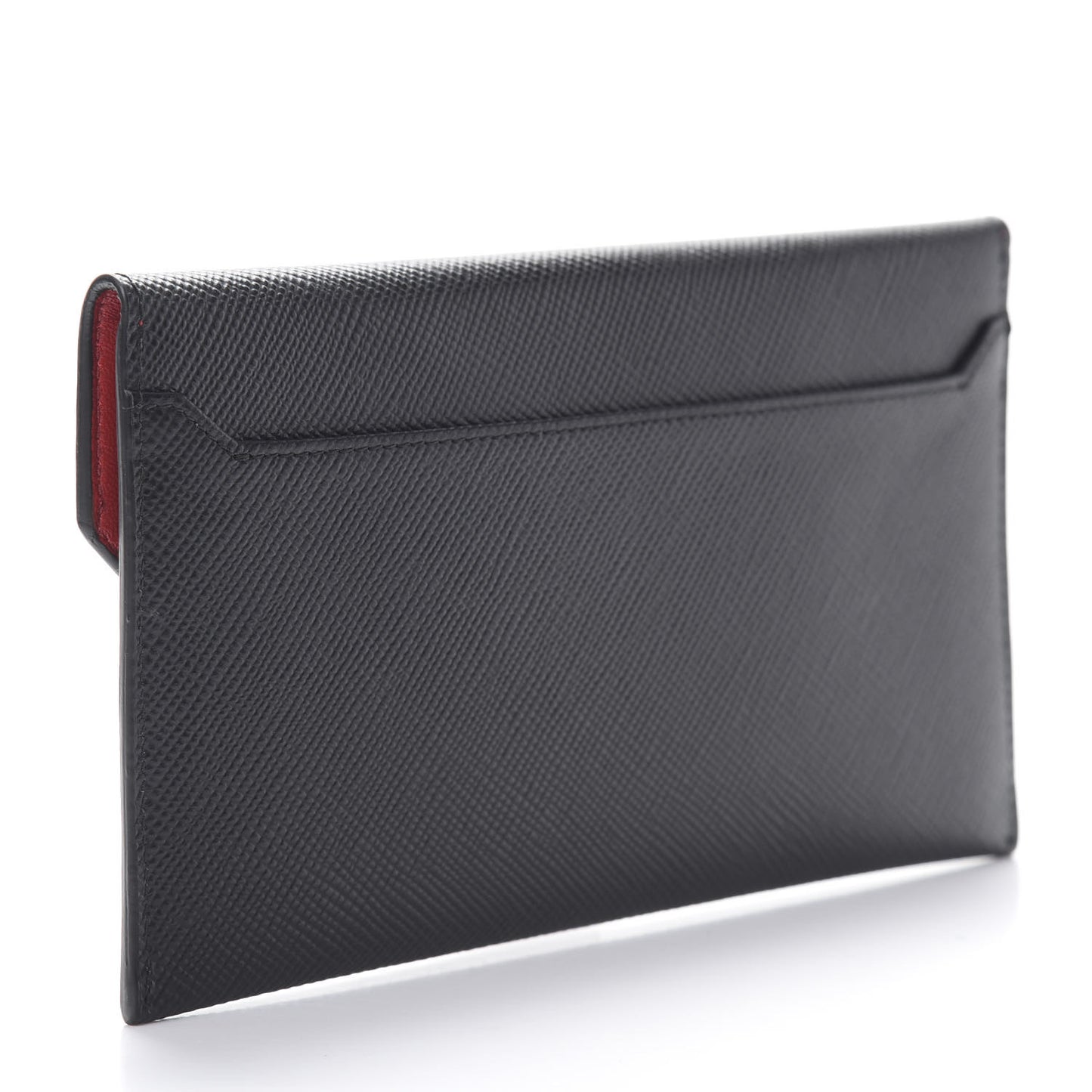 Saffiano Flap Clutch Black