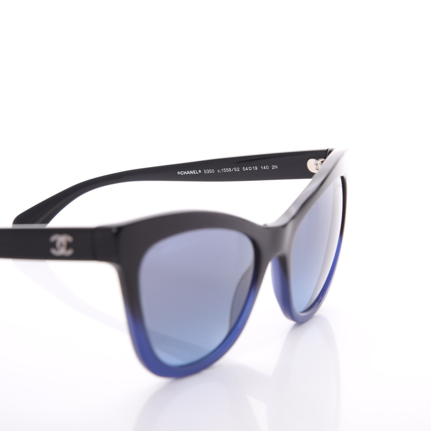 Chanel Acetate CC Cat Eye Summer Sunglasses 5350 Black 6 of 9