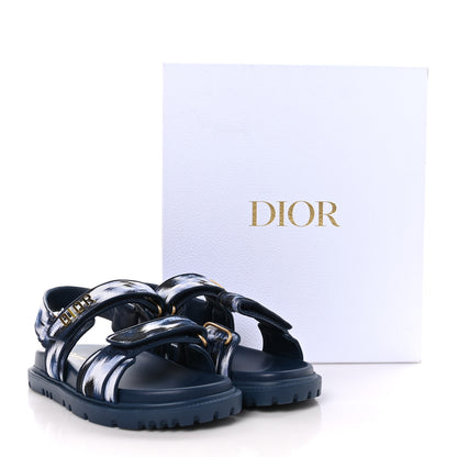 Christian Dior Technical Fabric Wildior Shiny Print Dioract Sandals 37.5 Ocean 9 of 9
