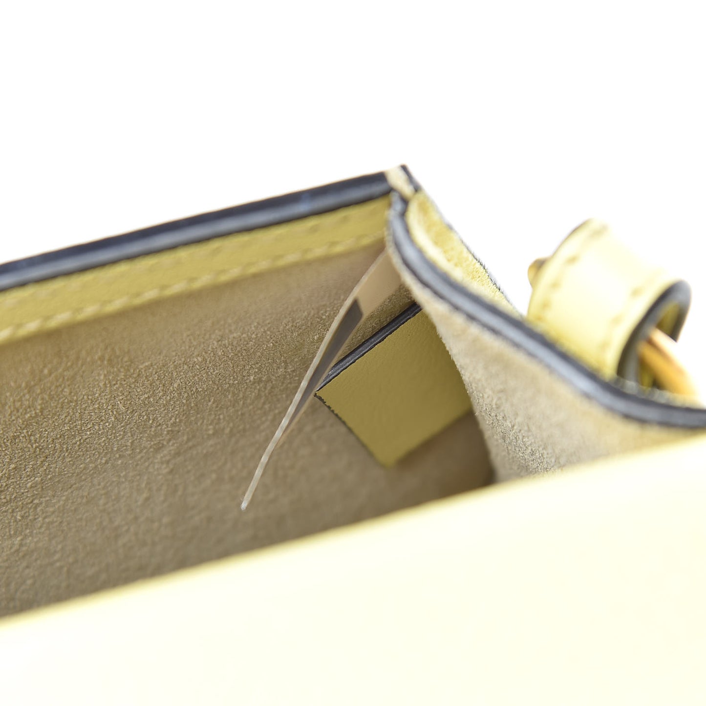 Calfskin Suede Small Nile Bracelet Bag Lemonade