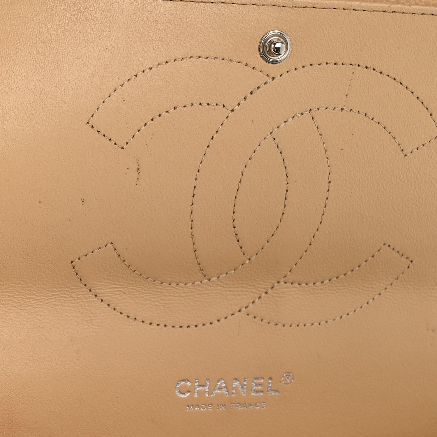 Chanel Caviar Quilted Jumbo Double Flap Beige Clair 12 of 14