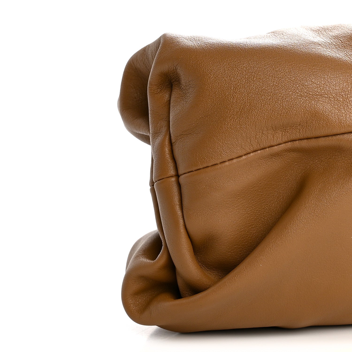 Bottega Veneta Smooth Butter Calf The Pouch Oversized Clutch Teak 10 of 11