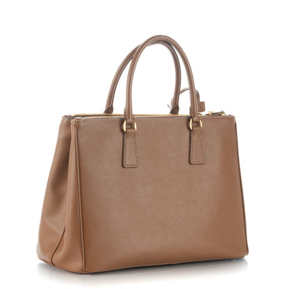 Prada Saffiano Medium Galleria Double Zip Tote Cannella 3 of 8