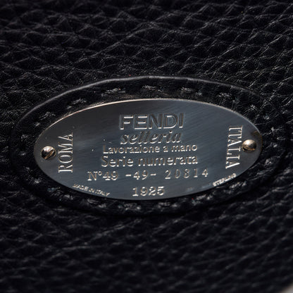 Fendi Cuoio Romano Selleria Monster Eyes Inlay Mens Large Peekaboo Iconic Essential Satchel Black Sunflower 6 of 10