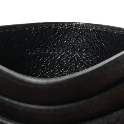 Saint Laurent Grain De Poudre Matelasse Chevron Monochrome Monogram Credit Card Case Black 7 of 8