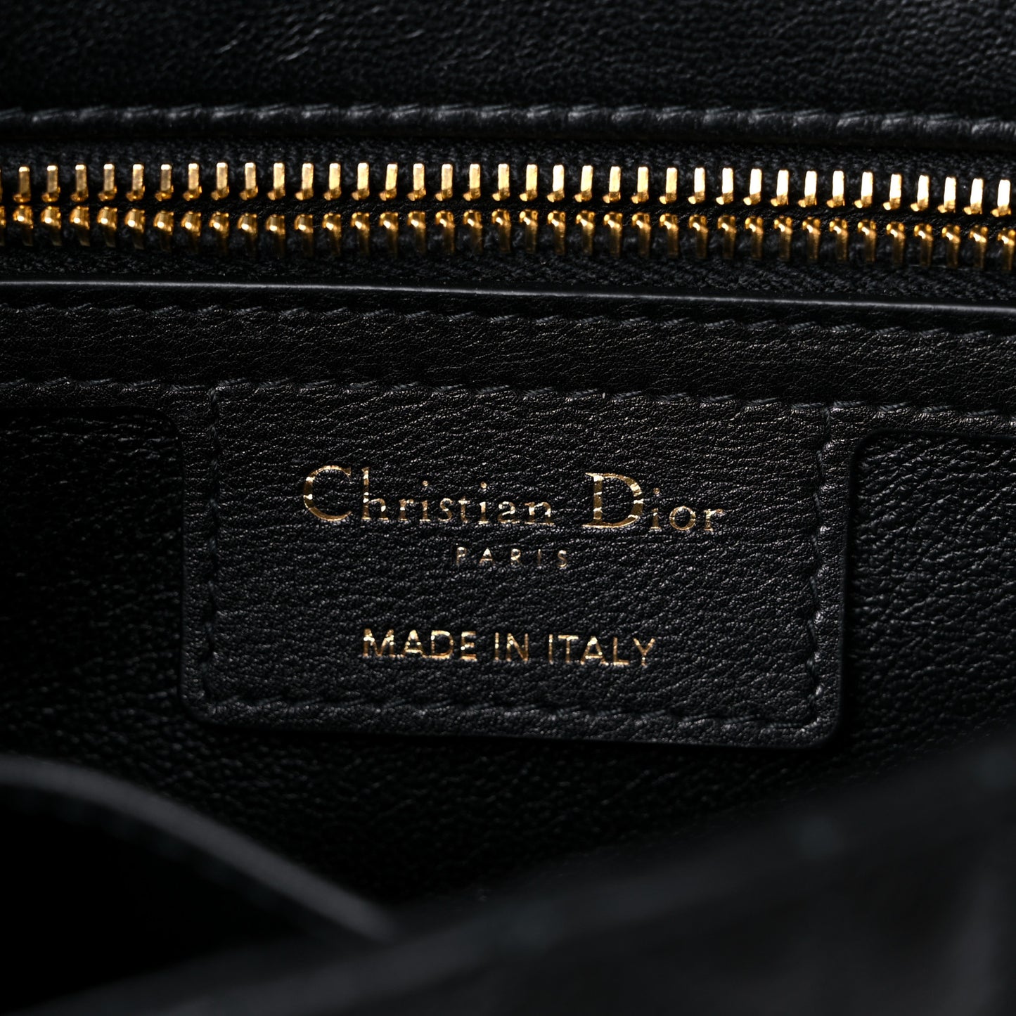 Calfskin Cannage Small Caro Bag Black