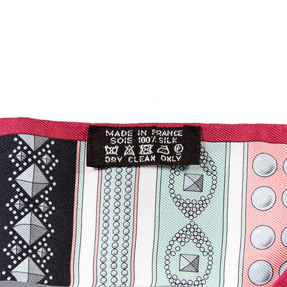 Hermes Silk Colliers De Chiens Twilly Rose Vif Vert De Eau Rose 3 of 4