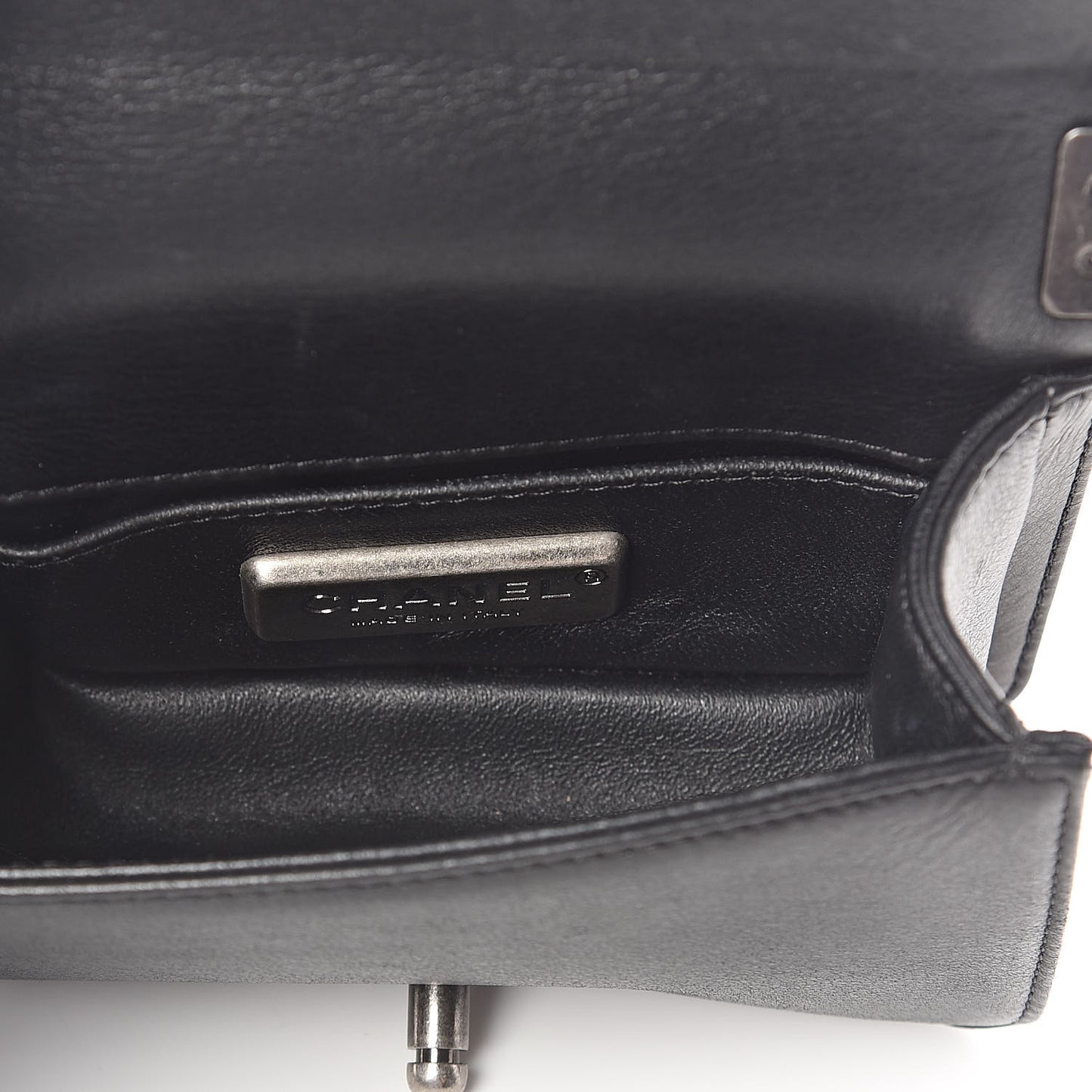 Galuchat Stingray Mini Boy Flap Black Silver