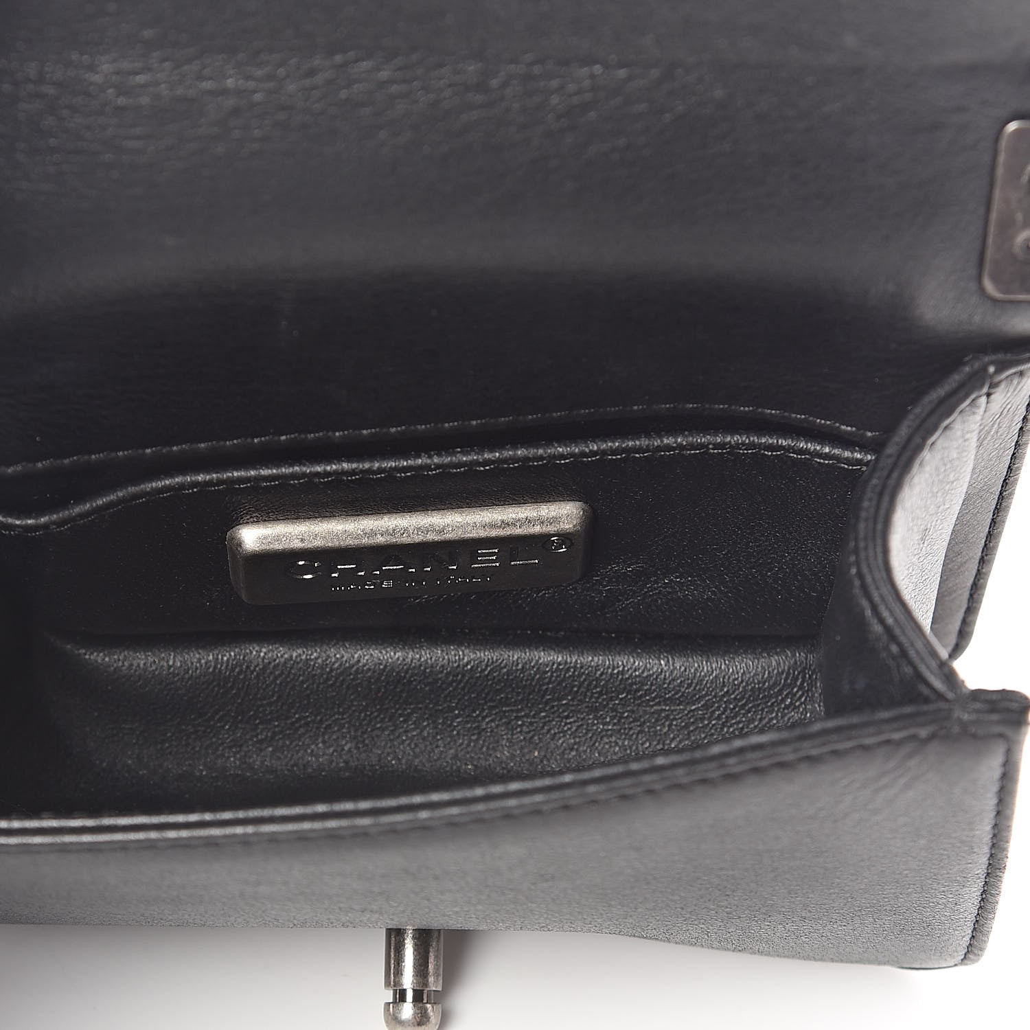 Chanel Galuchat Stingray Mini Boy Flap Black Silver 7 of 9