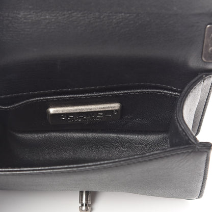 Chanel Galuchat Stingray Mini Boy Flap Black Silver 7 of 9