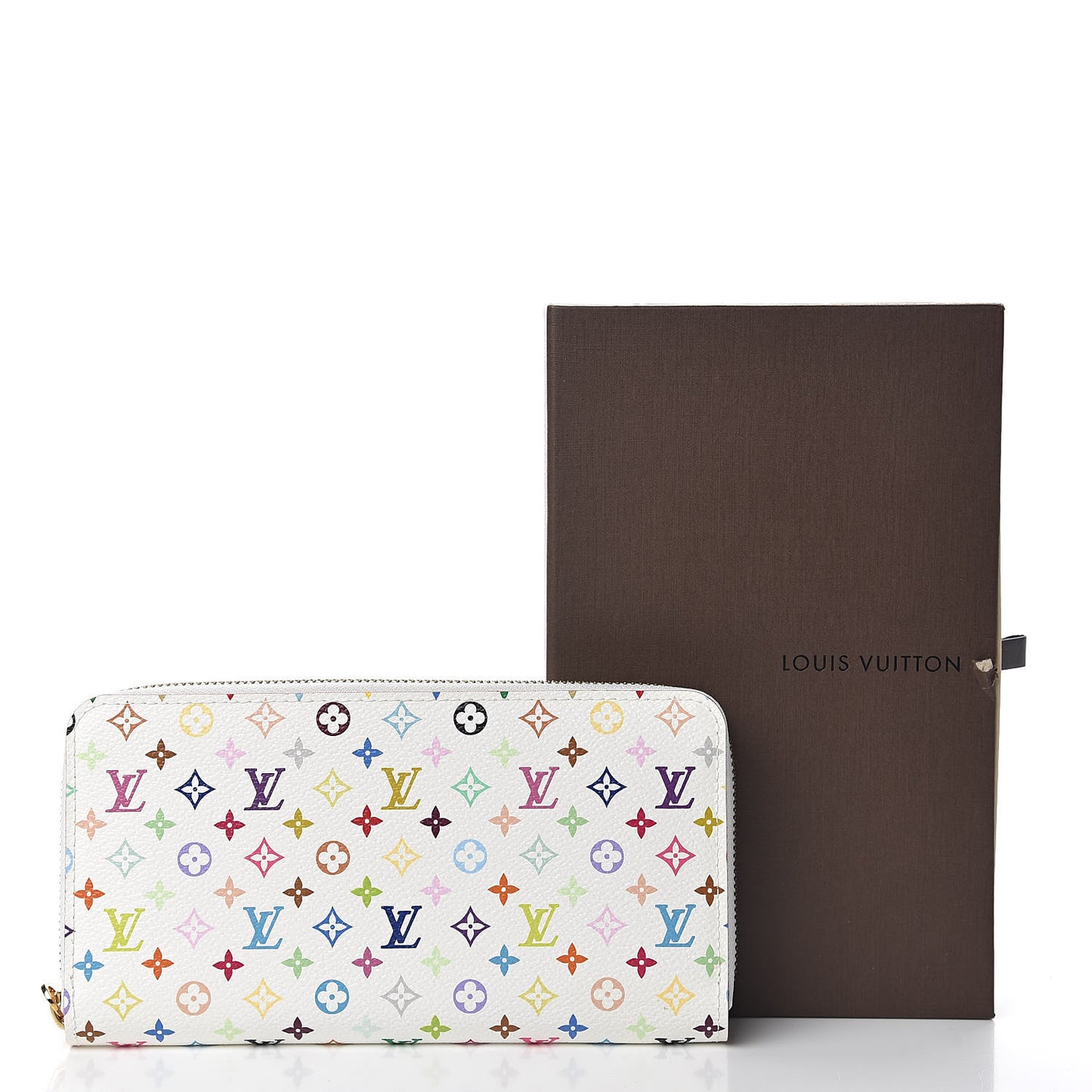 Monogram Multicolor Zippy Wallet White