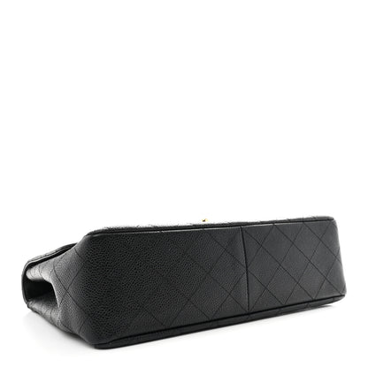 Chanel Caviar Quilted Jumbo Single Flap Black 4 of 11