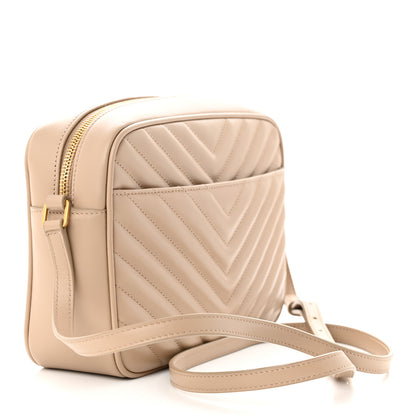 Saint Laurent Calfskin Matelasse Monogram Lou Camera Bag Dark Beige 3 of 10