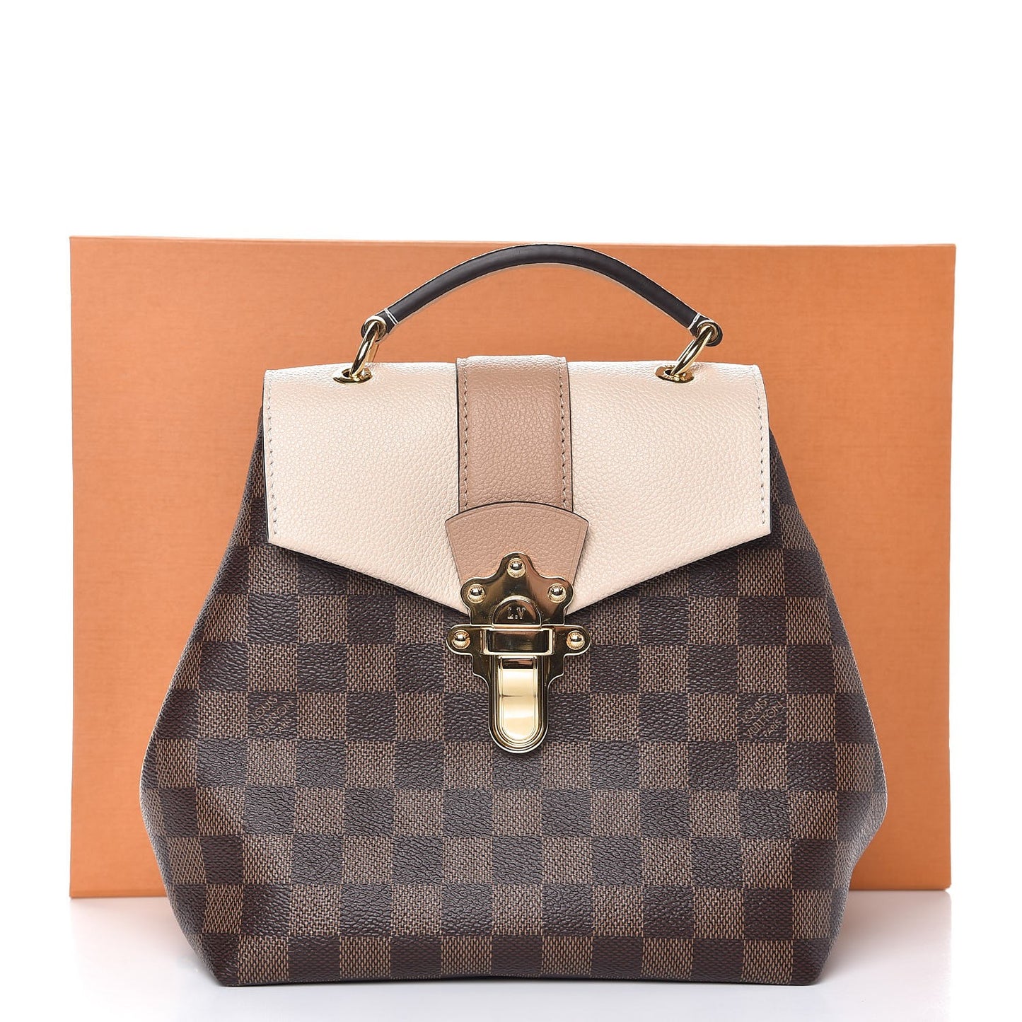 Damier Ebene Clapton Backpack Creme