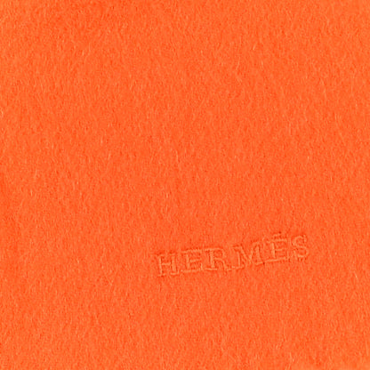 Hermes Cashmere Fringe Stole Orange 4 of 4