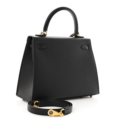 Hermes Epsom Kelly Sellier 25 Black 4 of 11